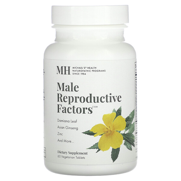 Мужские репродуктивные факторы, 60 вегетарианских таблеток Michael's Naturopathic