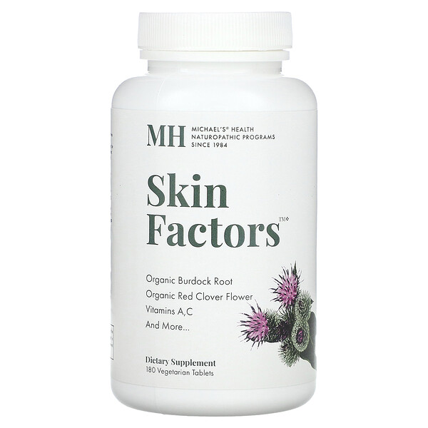 Skin Factors, 180 вегетарианских таблеток Michael's Naturopathic