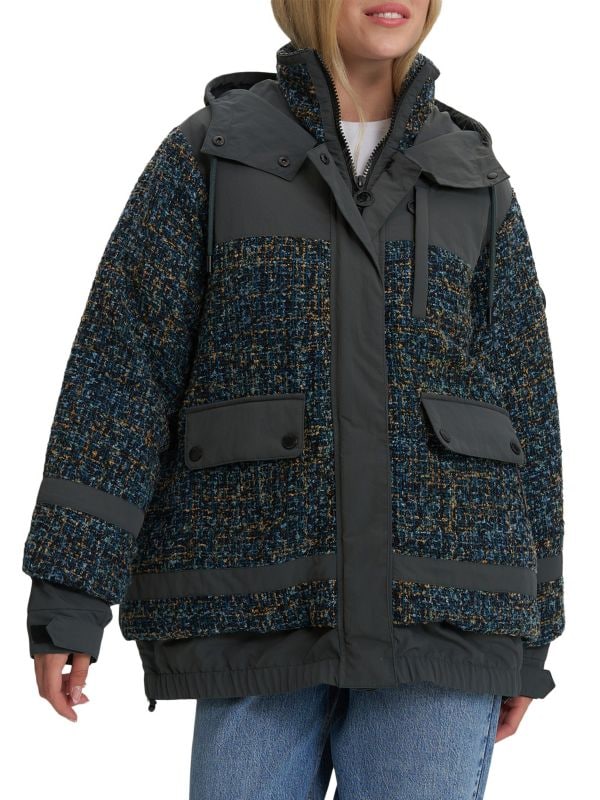 Женская Куртка NOIZE Safara Mixed Media Puffer Jacket Noize