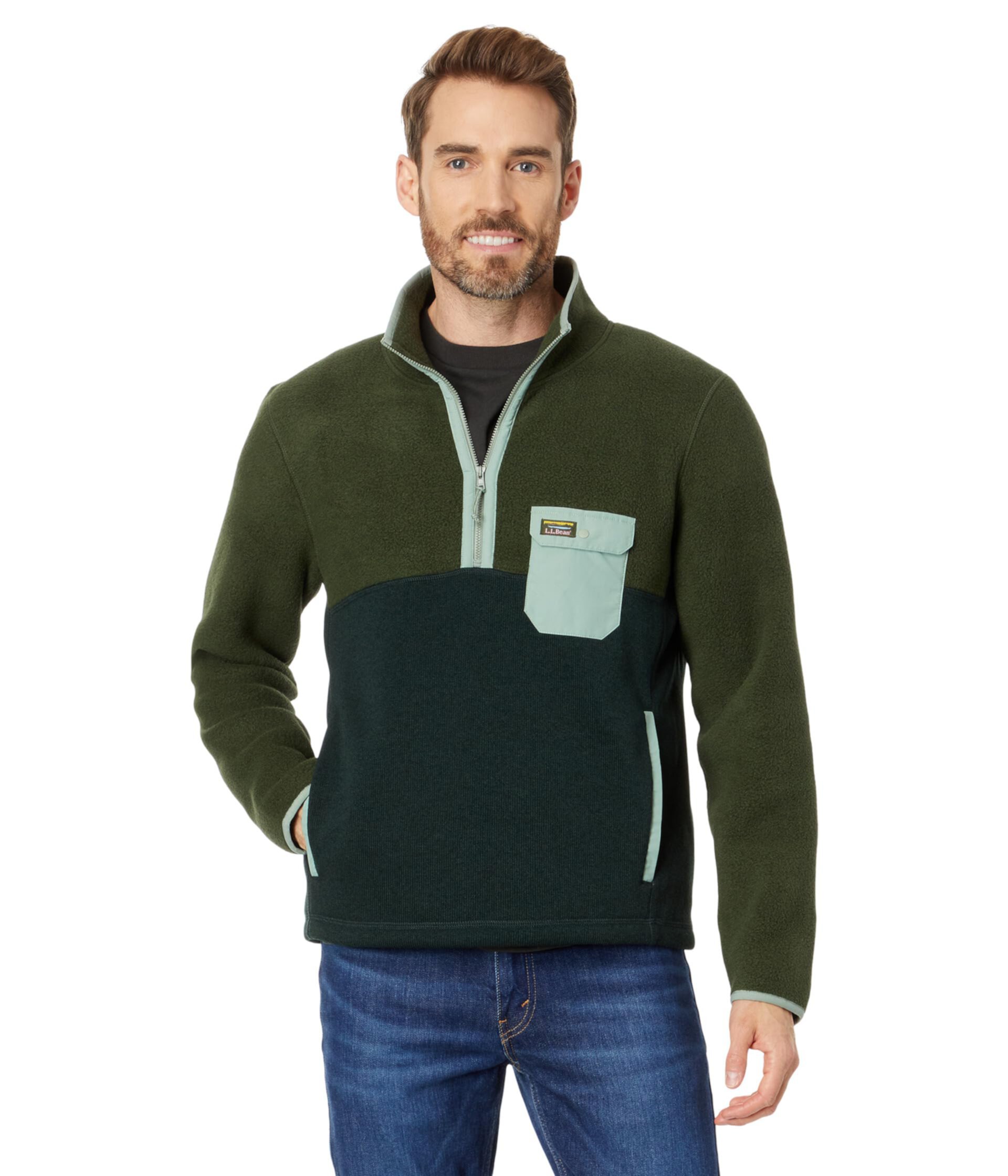 Мужская Толстовка L.L.Bean Sweater Fleece Sherpa Hybrid Pullover L.L.Bean