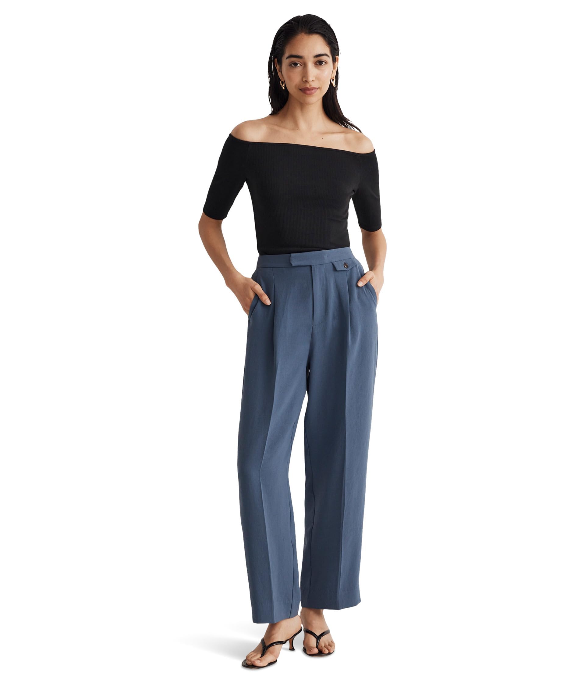 Женские Брюки Madewell Tailored Straight-Leg Madewell