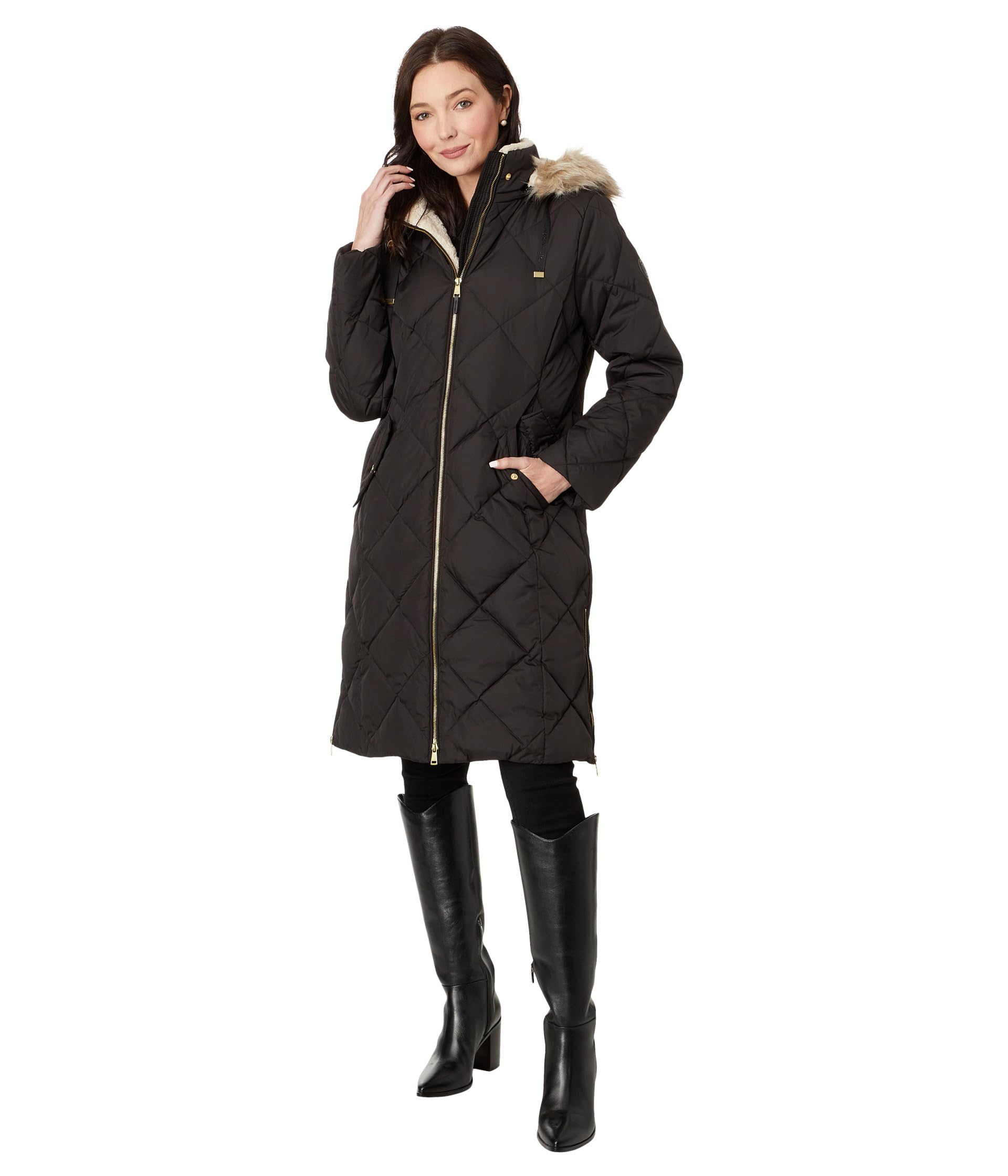 Женская Куртка LAUREN Ralph Lauren Diamond Puffer Detachable Hoodie LAUREN Ralph Lauren