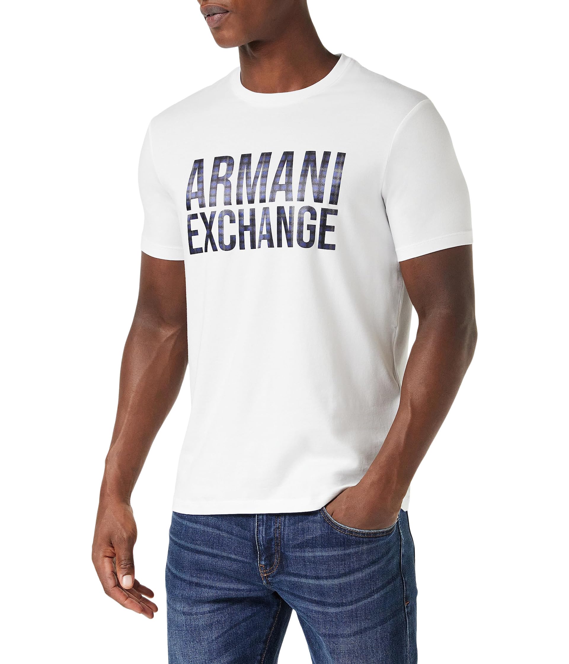 Мужская Футболка с Логотипом AX ARMANI EXCHANGE, Силиконовая Шелкография AX ARMANI EXCHANGE