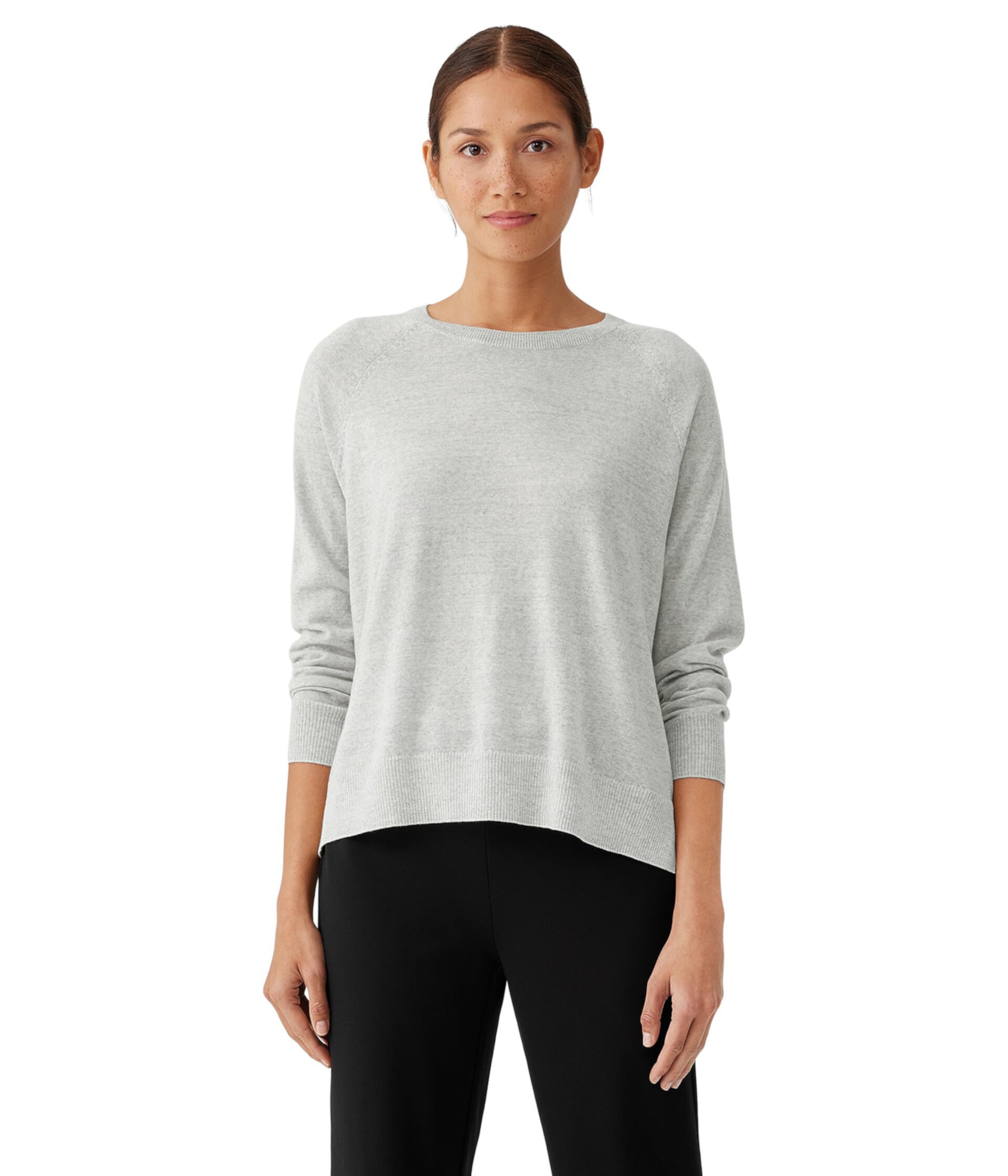 Raglan Sleeve Pullover Eileen Fisher