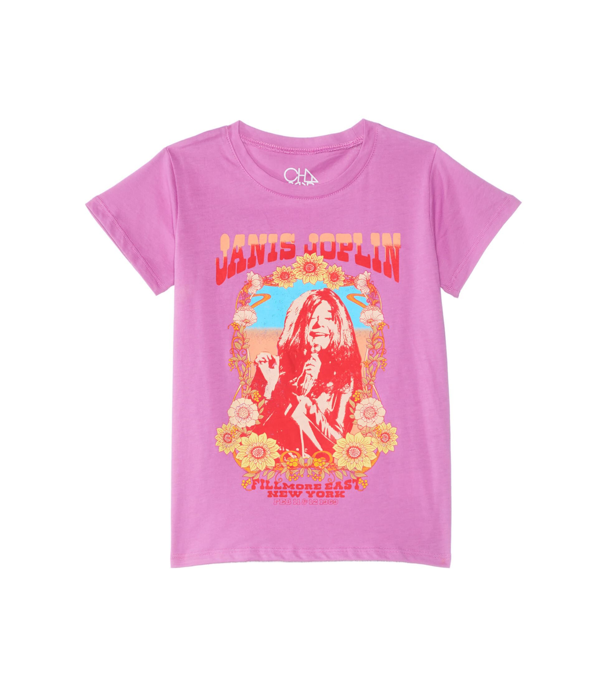 Дженис Джоплин — футболка «Нью-Йорк, 1969 год» (маленькие дети/большие дети) Chaser