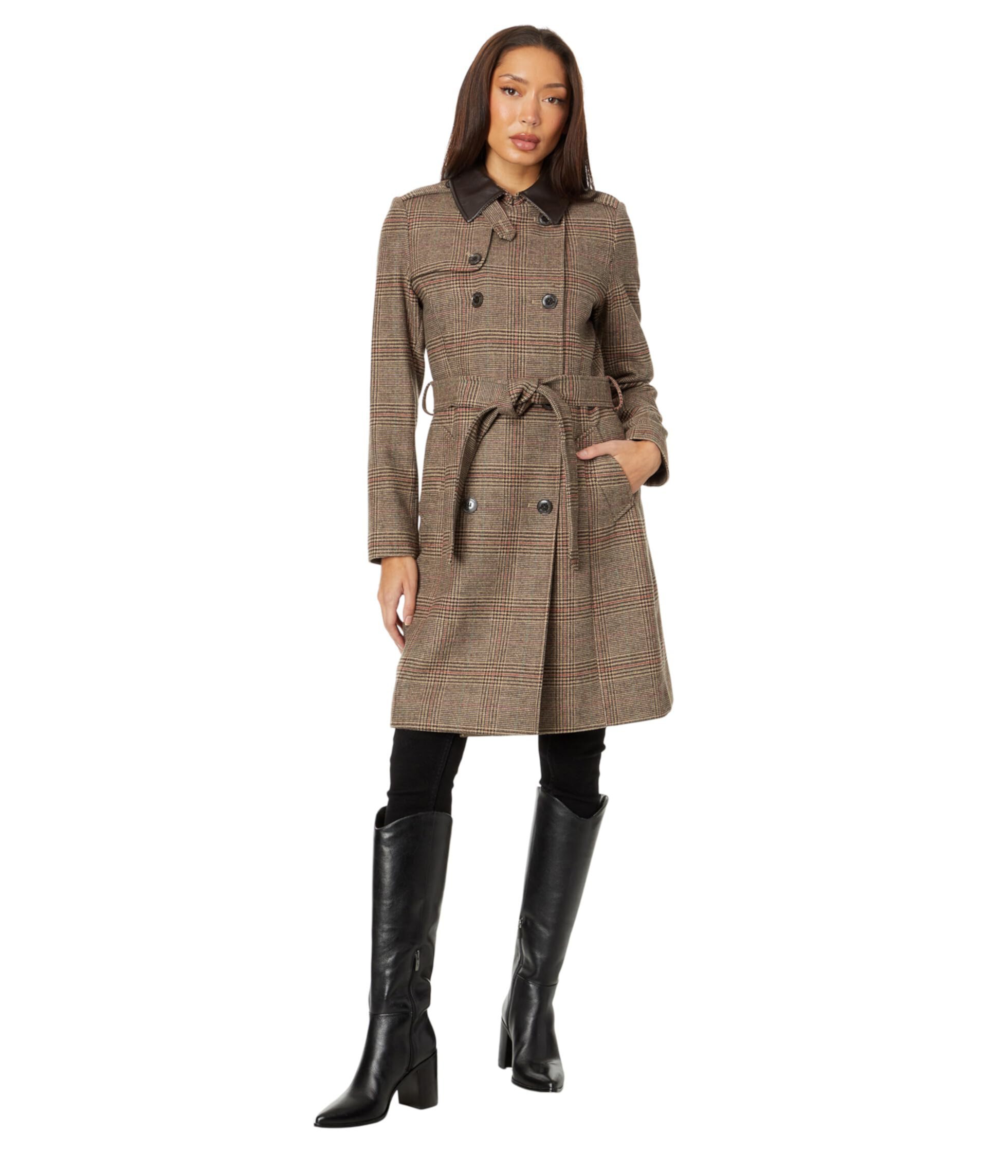 Женский Пальто LAUREN Ralph Lauren Plaid Wool LAUREN Ralph Lauren