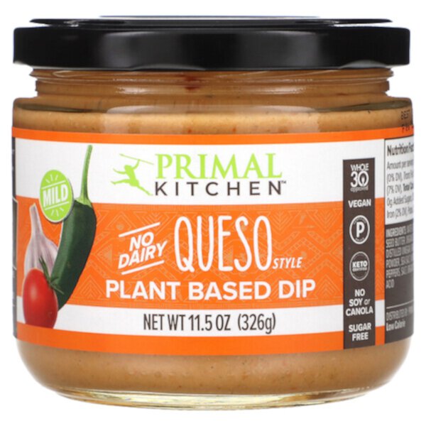 Queso Style Plant Based Dip, Mild, 11.5 oz (326 g) Primal Kitchen