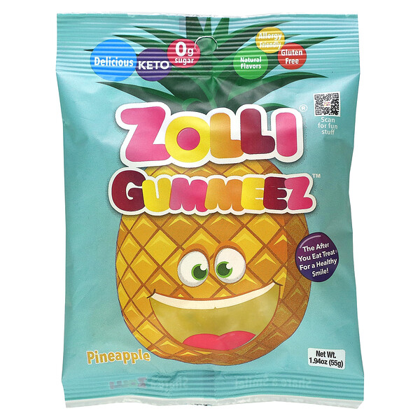 Zolli Gummeez, Pineapple, 1.94 oz (55 g) Zolli Pops