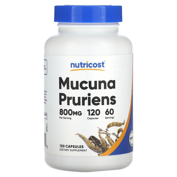 Мукуна жгучая, 400 мг, 120 капсул Nutricost