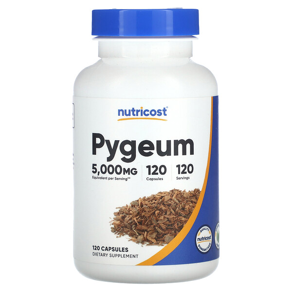 Pygeum, 5,000 mg, 120 Capsules (Капсулы) Nutricost