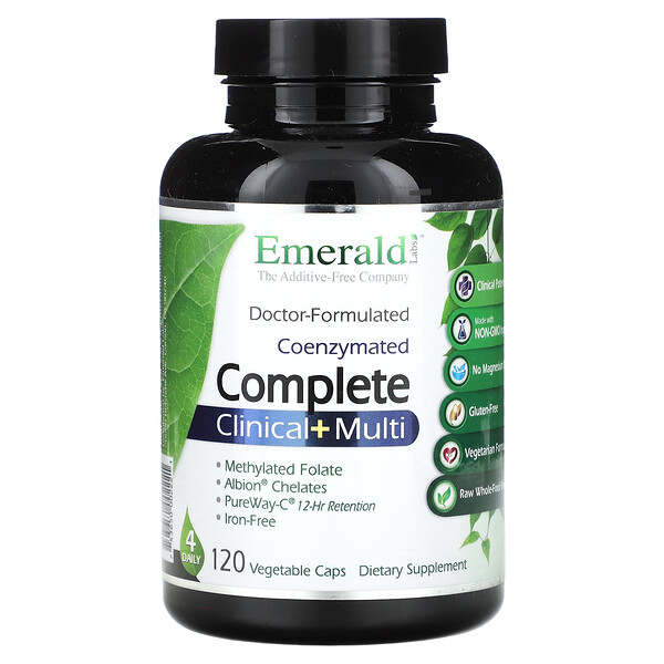 CoEnzymated Complete Clinical + Multi, 120 растительных капсул Emerald Labs