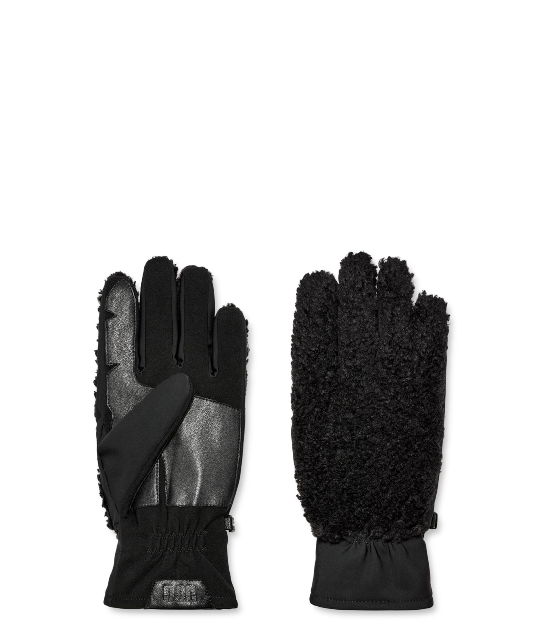 Умные перчатки Fluff с токопроводящей кожаной ладонью UGG