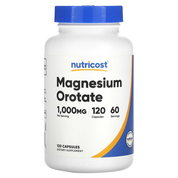Магний Оротат - 1000 мг - 120 капсул - Nutricost Nutricost