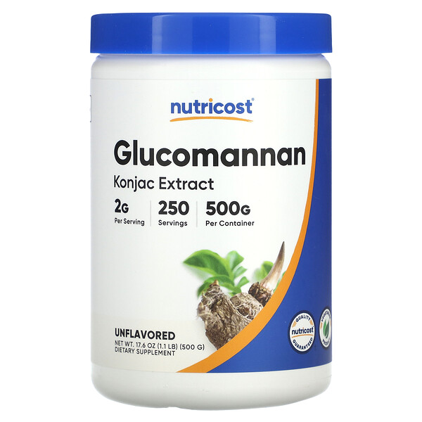 Экстракт глюкоманнана коньяка, без ароматизаторов, 17,6 унций (500 г) Nutricost