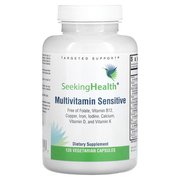 Multivitamin Sensitive, 120 Vegetarian Capsules (Вегетарианские капсулы) Seeking Health