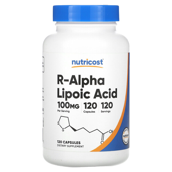 R-Alpha Lipoic Acid - 100 мг - 120 капсул - Nutricost Nutricost