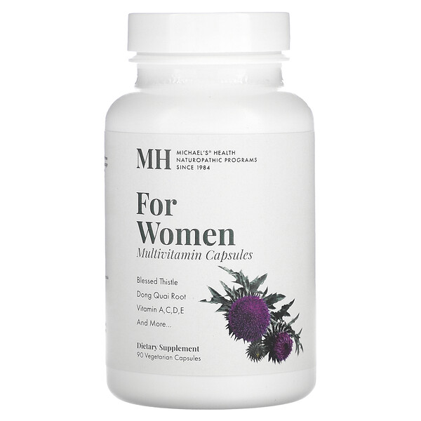 Мультивитамины для женщин, 90 вегетарианских капсул Michael's Naturopathic