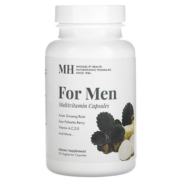 Для мужчин, Мультивитаминные капсулы, 90 вегетарианских капсул Michael's Naturopathic