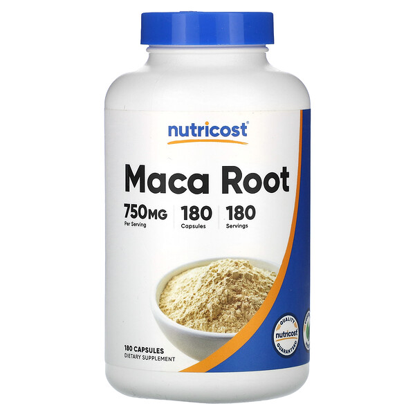 Мака, корень - 750 мг - 180 капсул - Nutricost Nutricost