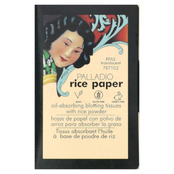 Рисовая бумага, впитывающие масло промокательные салфетки, суперразмер, 40 салфеток Palladio