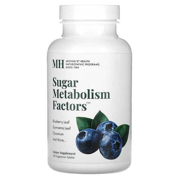 Факторы метаболизма сахара, 180 вегетарианских таблеток Michael's Naturopathic