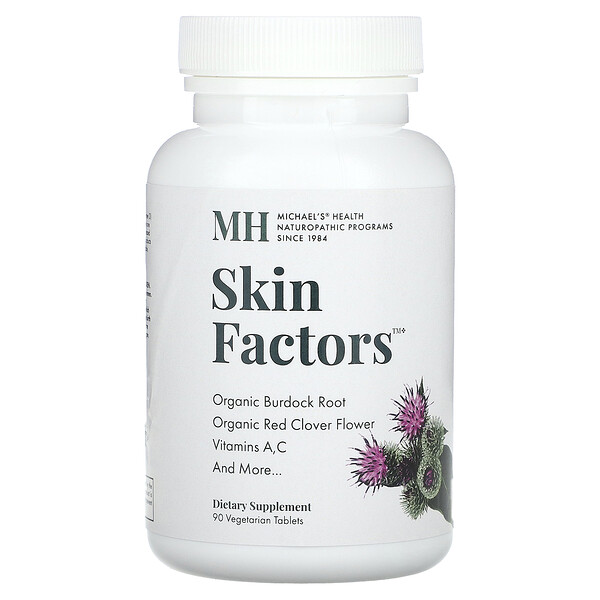 Skin Factors, 90 вегетарианских таблеток Michael's Naturopathic