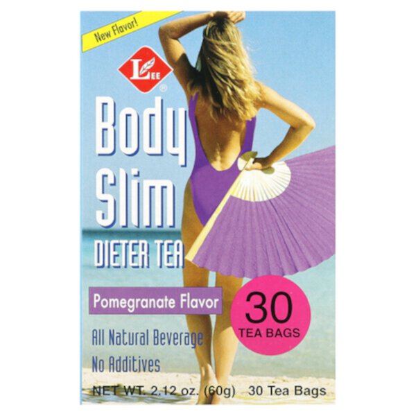 Натуральный чай для похудения Body Slim с гранатом, 30 пакетиков, 60 г, без добавок Uncle Lee's