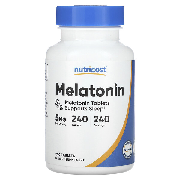 Мелатонин - 5 мг - 240 таблеток - Nutricost Nutricost