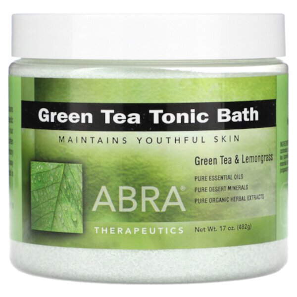 Тонизирующая ванна с зеленым чаем, 17 унций (482 г) Abra Therapeutics