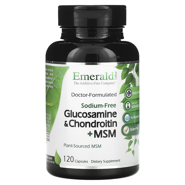 Glucosamine & Chondroitin + MSM, 120 Capsules (Капсулы) Emerald Labs