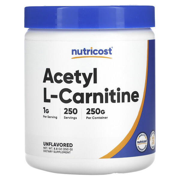 Ацетил L-карнитин, без вкуса, 8,8 унции (250 г) Nutricost