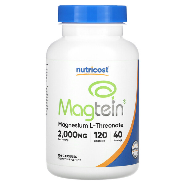 Magtein, 2,000 mg, 120 Capsules (Капсулы) (666 mg per Capsule) Nutricost