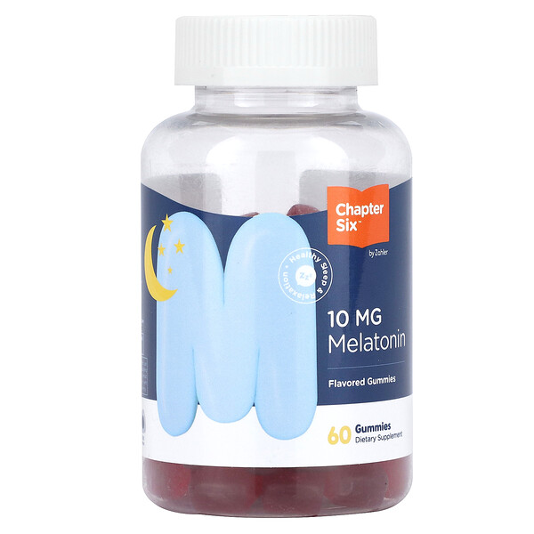 Мелатонин - 10 мг - 60 жевательных конфет - Chapter Six Chapter Six