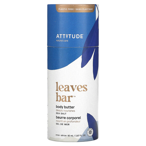 Leaves Bar, Масло для тела, морская соль, 2,87 жидких унции (85 мл) ATTITUDE