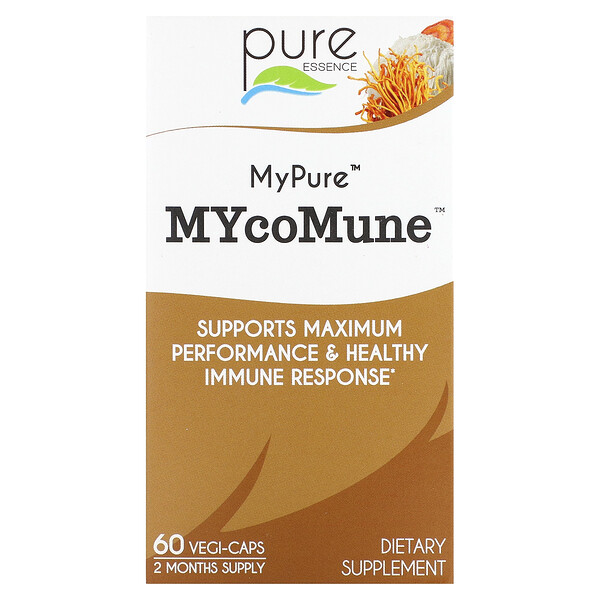 MyPure, MYcoMUNE, 60 растительных капсул Pure Essence