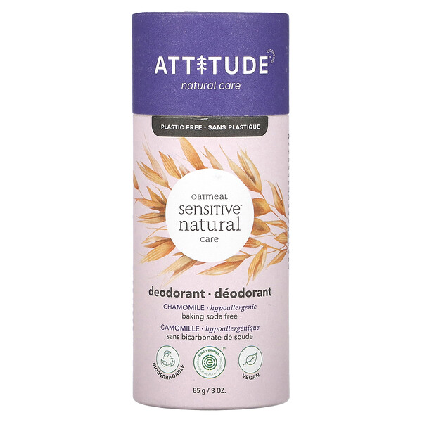 Oatmeal Sensitive Natural Care, Дезодорант, ромашка, 3 унции (85 г) ATTITUDE