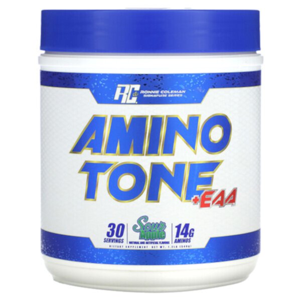 Signature Series, Amino Tone + EAA, Sour Apple, 1.2 lb (Фунты) (540 g) Ronnie Coleman