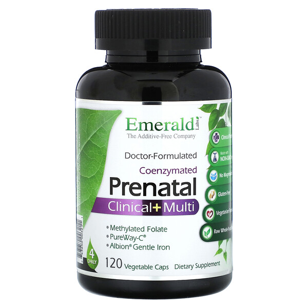Коферментированный Пренатальный Комплекс + Мультивитамины - 120 растительных капсул - Emerald Labs Emerald Labs