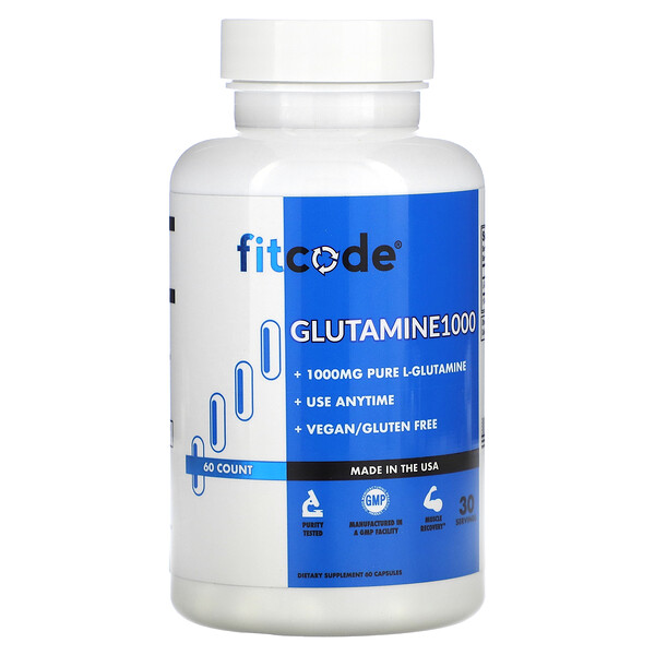 Глютамин1000, 500 мг, 60 капсул FITCODE
