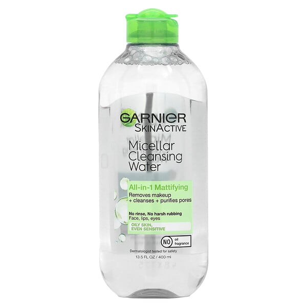 SkinActive, Мицеллярная очищающая вода, матирующее средство «все в одном», 13,5 унций (400 мл) Garnier