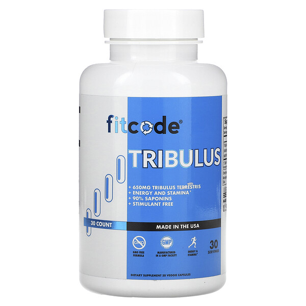 Tribulus, 650 мг, 30 растительных капсул - FITCODE FITCODE