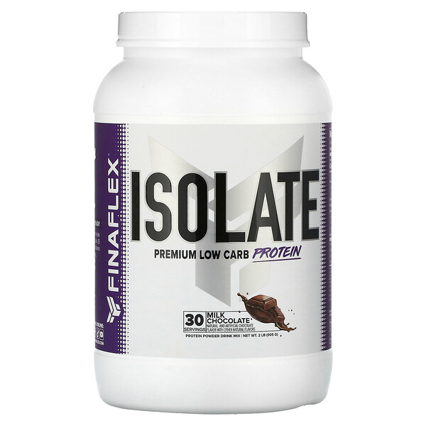 Isolate, Низкоуглеводный протеин премиум-класса, молочный шоколад, 2 фунта (905 г) Finaflex