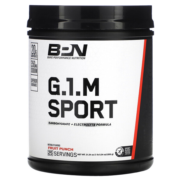 G.1.M Sport, Фруктовый пунш, 1 фунт (605 г) Bare Performance Nutrition