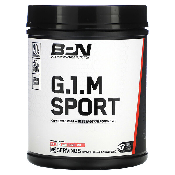 G.1.M Sport, Соленый арбуз, 1 фунт 5,98 унции (623 г) Bare Performance Nutrition