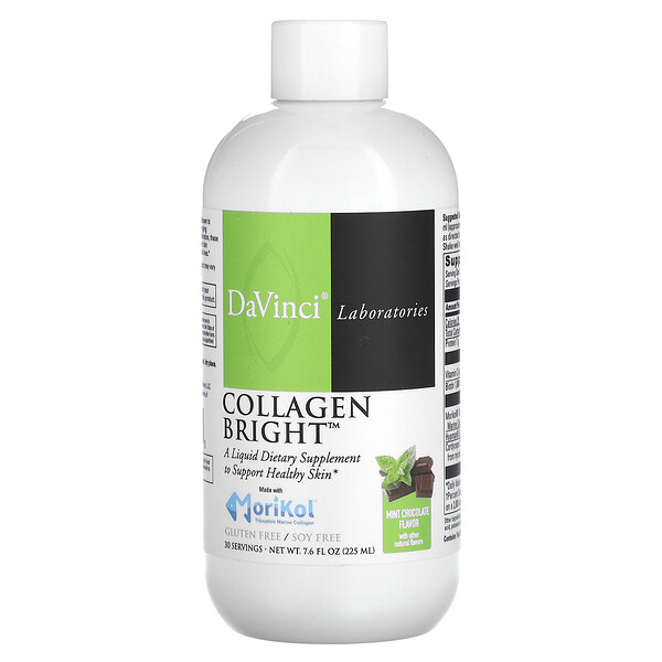 Collagen Bright, Мятный шоколад, 7,6 жидких унций (225 мл) DaVinci