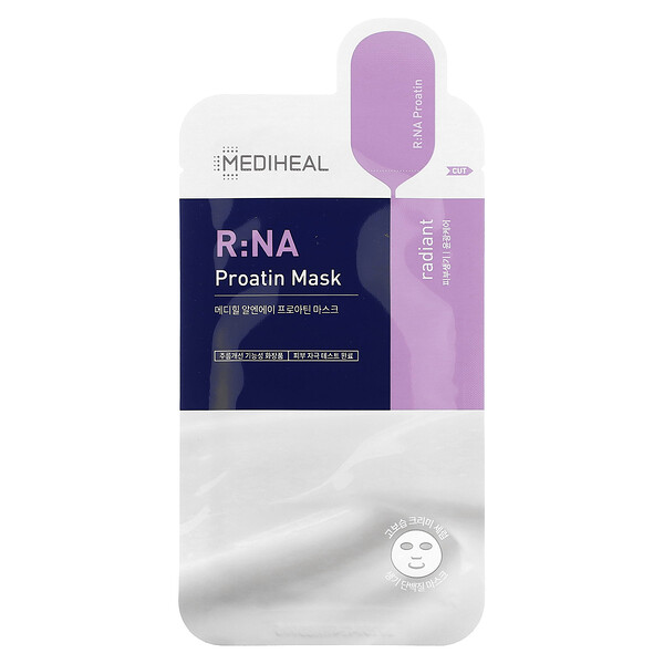 R:NA Проатиновая косметическая маска, 1 тканевая маска, 0,84 жидк. унции (25 мл) Mediheal