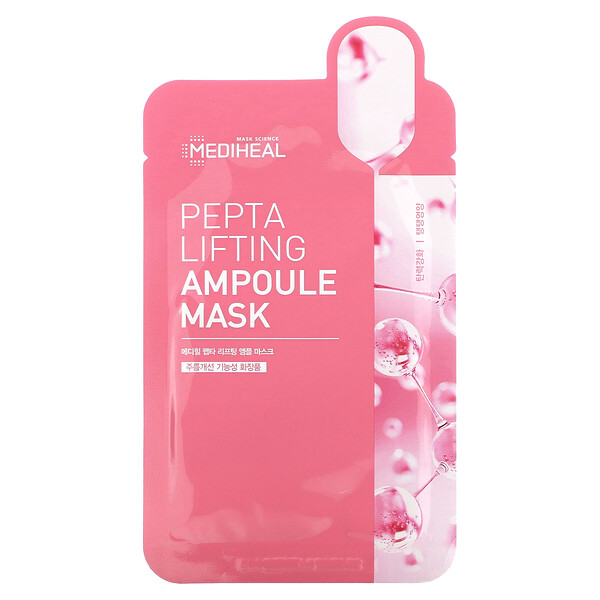 Pepta Lifting, Ампульная косметическая маска, 1 лист, 0,67 жидкой унции (20 мл) Mediheal
