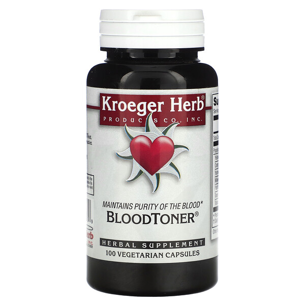 Тоник для крови, 100 вегетарианских капсул Kroeger Herb Co