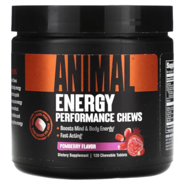 Energy Performance Chews, Pomberry, 120 жевательных таблеток Animal
