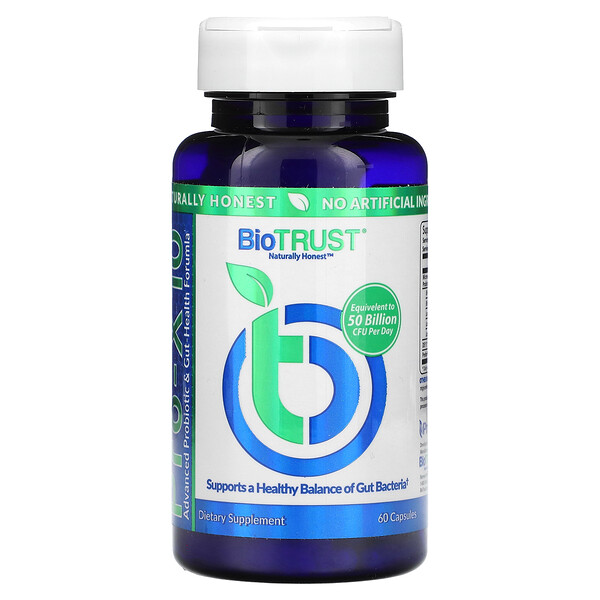 Pro-X10, Усовершенствованная формула пробиотиков и здоровья кишечника, 60 капсул BioTRUST